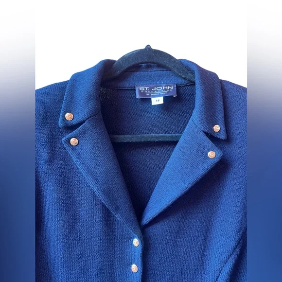 St John Collection by Marie Gray Knit Blazer Size 14 - Picture 3 of 9
